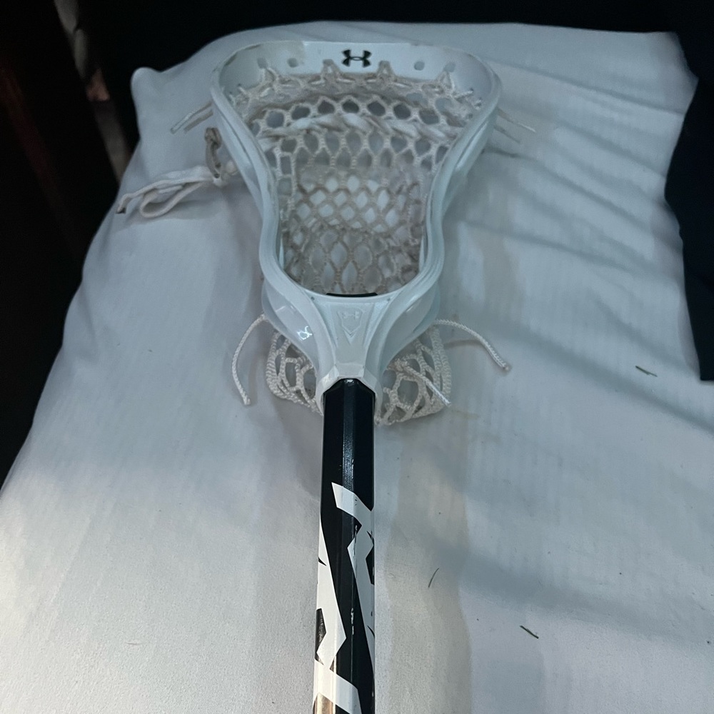 lacrosse stick new only used once. stx k18 shaft and under armour soft mesh head